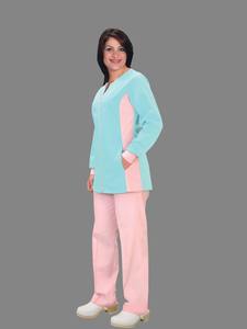 Ensembles d'uniformes médicaux tricotés personnalisés avec logo pour la vente en gros - Blouses longues en tissu extensible pour usage hospitalier - Product Image 6