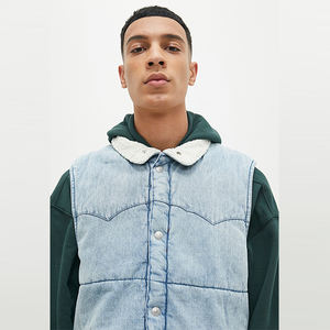 Chaquetas sin Mangas para Hombre, Personalizadas al por Mayor, de Mezclilla, 100% Algodón Elástico, con Múltiples Bolsillos y Logotipo Personalizado - Product Image 5