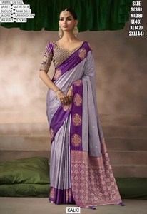 Rajwada Women's Traditional Winter <b>Satin</b> Silk Saree for Party Occasions-Moisture Wicking & Wrinkle Free - Product Image 3