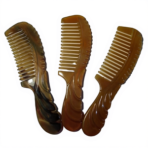 Handmade Natural Buffalo Horn Hair Comb Anti-Static Detangling <b>Beard</b> Styling Tool for Healthy Hair <b>Care</b> - Product Image 2