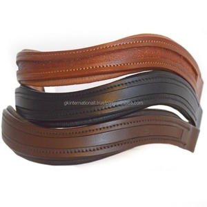Banda para cejas de caballo de cuero de sillín grueso en todas las formas de la mejor calidad, tamaños personalizados con relleno suave de vaca, banda para cejas de brida cosida - Product Image 4