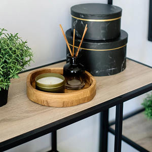 Plateau de service en bois de manguier massif fait à la main de conception irrégulière plateau décoratif pour la table d'hôtel et le restaurant - Product Image 5