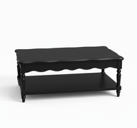 Table basse gonflable pliable moderne et écologique en MDF d'acacia massif, mobilier de salon, vente en gros, artisanat OEM ODM, intérieur
