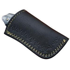 Couteau de chasse à lame fixe en acier à motif damas avec manche en bois naturel, couteau utilitaire de survie pour le camping en plein air, fabriqué à la main - Product Image 6
