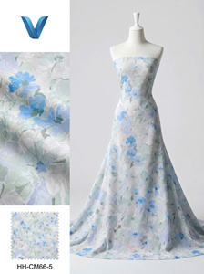 Tissu satiné floral Viet Thang 58/60 pouces, léger, respirant, 60 GSM, polyester tissé, largeur personnalisable, vêtements pour femmes - Product Image 1