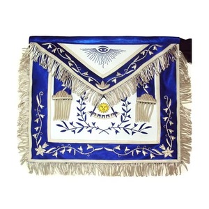 Cinturón Masónico de Terciopelo Azul de Primera Calidad, Personalizado con Bordado a Mano, Diseño Étnico, MAP-0080 - Product Image 1