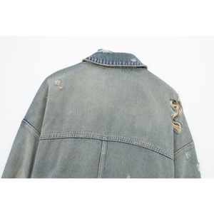 <b>Women</b> Denim <b>Jacket</b> Woven Fleece Breathable Zipper Loose Casual Vintage <b>Spring</b> Outerwear - Product Image 3