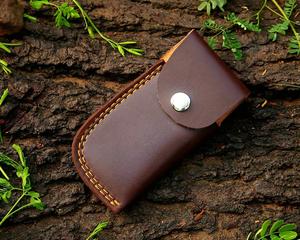 มีดพับเหล็กดามัสกัส Nordic Forge พร้อมปลอกหนัง ด้ามลายรังผึ้ง ทำด้วยมือ พกพาสะดวก ใช้สำหรับล่าสัตว์ ตั้งแคมป์  OEM ODM - Product Image 6