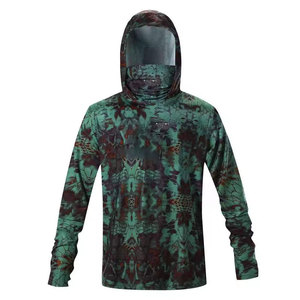 Hoodie de pêche tendance avec masque intégré pour homme, léger, respirant, toucher coton, 100 % polyester - Product Image 3