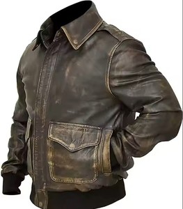 Chaqueta de Cuero PU Sólido de Alta Calidad para Hombre, Talla Grande, Color Personalizable, Cierre de Cremallera, Bordada, a la Moda, Transpirable para Invierno - Product Image 3