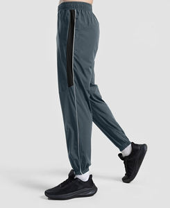 Pantalon de sport unisexe personnalisé pour l'automne, avec cordon de serrage, taille haute, respirant, léger, séchage rapide, en polyester/coton, pour la course à pied - Product Image 2