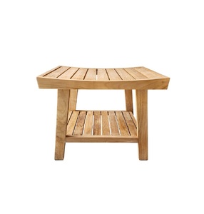 Banc de douche en teck, fabriqué en Indonésie, meuble en bois massif - Product Image 1