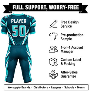 Camiseta de Fútbol Americano Azul Marino Personalizada, Transpirable, Cuello Redondo, Manga Corta, Número de Equipo 3 4 5 - Product Image 6