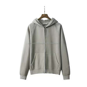 Sudadera con Capucha Personalizada 100% Algodón de Color Sólido, Sudadera con Capucha de Felpa Francesa para Hombre, Sudadera con Capucha Extra Grande con Cremallera - Product Image 1