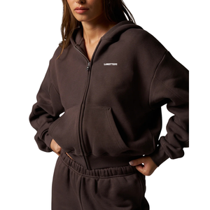 Conjunto Deportivo de Dos Piezas para Mujer con Sudadera con Cremallera Completa y Pantalones Rectos Relajados con Cintura Ajustable, Ideal para Descansar, Viajar y Uso Diario - Product Image 3