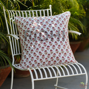 Funda de Almohada Ridhi India Hecha a Mano con Estampado Floral, 100% Algodón, con Ribete, Extraíble y Lavable, para Dormitorio, Sofá y Sillón - Product Image 2
