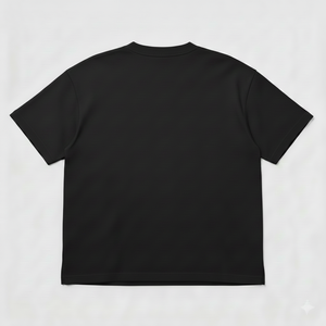 เสื้อยืดทรงบ็อกซี่สีเทา สตรีทแฟชั่นแนวสตรีทแวร์ ผ้าคอตตอนเจอร์ซีย์หนา 300GSM พิมพ์ลายกราฟิกทรงเรขาคณิต ไหล่ตก สำหรับผู้ชาย - Product Image 2