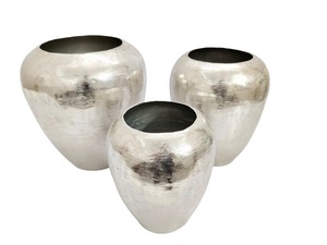 Vase en métal martelé, design moderne, fait main, pour mariage, baptême, centre de table irrégulier, décoration intérieure, haute qualité - Product Image 3