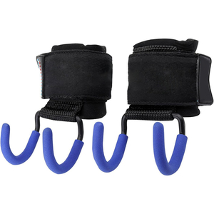 <b>Padded</b> Adjustable Lightweight Weight Lifting Wrist Rod Hooks Powerlifting Training Heavy Duty Metal Strap Pull Ups Shrugs - Product Image 5