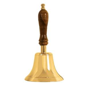 Hermosa campana de mano de latón pulido para el hogar, templo, oración, meditación, servicio de escritorio, decoración. - Product Image 4