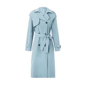 <b>Double</b> <b>Breasted</b> Trench <b>Coat</b> <b>Womens</b> Long Belted Windbreaker Elegant Autumn Winter Outerwear Custom Logo - Product Image 1