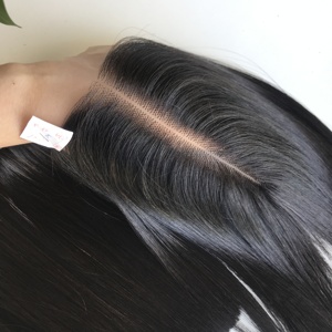 HD Thin <b>Lace</b> Frontal 13x4 Jet <b>Black</b> Silky Straight Remy Grade Vietnamese Raw Human Hair Extensions Wholesale - Product Image 5