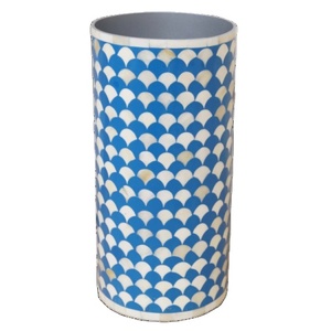 แจกันดอกไม้ฝังกระดูกลายดาวสีน้ำเงินสำหรับร้านอาหาร - Product Image 1