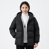 Blouson Bomber d'Hiver pour Homme à Capuche et Col Montant, Couleur Unie, Respirant, Coupe-Vent, Fermeture Éclair Frontale, Décontracté, en Tissu Polyester Peigné