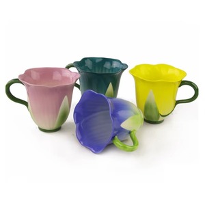 Adorable ceramic cup designed for coffee <b>cute</b> ceramic <b>mug</b> with smooth edges and a glossy polished finish - Product Image 5