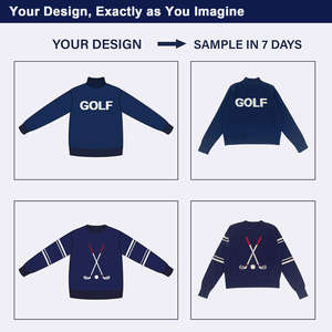 Pull-over de golf personnalisé pour femme, col rond, tricot intarsia, idéal pour les sorties sur le parcours, événements décontractés et sportifs, haute qualité - Product Image 4