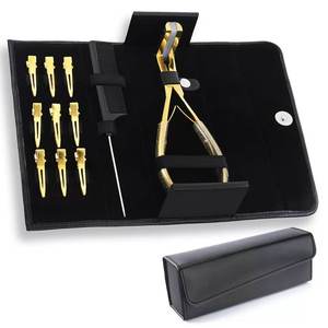 Kit d'outils pour extensions de cheveux, étui en PU avec pinces, peigne et outil de retrait pour l'installation et le retrait des extensions, kit d'outils de qualité supérieure - Product Image 4