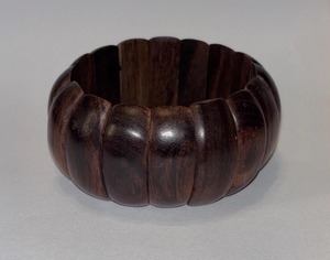 Handmade Polished Natural Wooden Pure Wood Eco-Friendly Elastic Bangle Modern <b>Boho</b> Style Trendy Everyday Luxury Belladec - Product Image 4