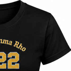 T-shirt personnalisé pour femmes SGRHO Sorority, motif graphique Sigma Gamma Rho, manches courtes, col rond en coton, décontracté, vente en gros - Product Image 5