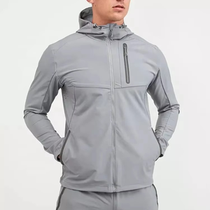 Chaquetas deportivas ligeras e impermeables para hombre, con cierre trasero impermeable, ajuste ajustado y diseño de empalmes, para gimnasio, correr y actividades al aire libre. - Product Image 3