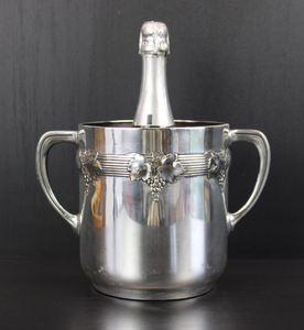 Cubo para Champán Plateado, Elegante, para Hoteles, Bodas y Fiestas, Enfriador de Vino Metálico, Nuevo, de Alta Gama - Product Image 4