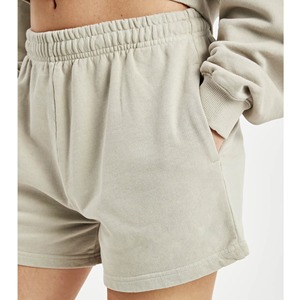 Wholesale High Quality Custom New Fashion Breathable Loose Fleece Sweat Shorts for Women Polyester/Cotton <b>Elastic</b> Waist Casual - Product Image 5