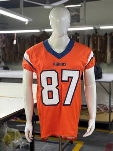 High Quality Sublimation Printing Stitched American <b>Retro</b> Football Uniform Lightweight <b>Fabric</b> V-Neck Oversize Football Uniform - Product Image 3