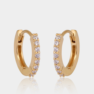 Pendientes de Aro de Oro Sólido de 9k con Diamantes CVD Cultivados en Laboratorio, Corte Brillante, Engaste Pavé, Joyería de Lujo para Mujer, Regalo de Aniversario de Bodas, Fiesta - Product Image 1