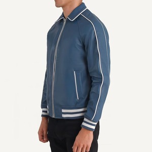 Custom Men Varsity <b>Jacket</b> Wool Body <b>Leather</b> Sleeves Classic Letterman Baseball Coat OEM ODM Factory Sample Service Available - Product Image 1