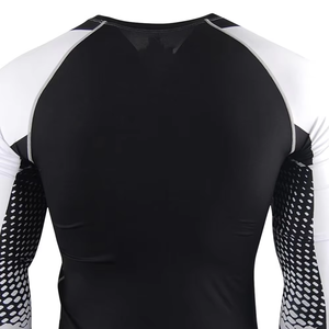 Chemises de compression de sport 100% polyester à manches longues avec logo personnalisé, rashguard BJJ, rashguard MMA sublimé pour hommes - OEM disponible - Product Image 3