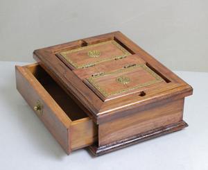 Cajas de Madera Natural Marrón de Alta Calidad Nirmala para Antigüedades, Embalaje con Logotipo Personalizado al por Mayor, Plegables, Modernas y Ecológicas para Oficina - Product Image 2