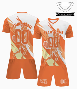 ชุดเทนนิส เสื้อคอวีแขนกุด กางเกงขาสั้น พิมพ์ลายแบบซับลิเมชั่น ระบายเหงื่อได้ดี เอวยางยืด ระบายอากาศได้ดี ผลิตจากโพลีเอสเตอร์ สำหรับทีม - Product Image 4