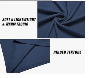 Chemise décontractée tricotée à manches longues pour homme, couleur unie, col montant, manches longues, pour l'automne, bleu, noir, col rond pour homme - Product Image 6
