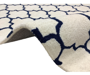 Tapis moelleux noir et blanc en laine tuftée, de haute qualité, fait main, écologique, luxueux, antidérapant, pour salon, chambre d'enfants, hôtels, bureau - Product Image 2