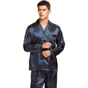 Ensemble de pyjama pour homme en satin de soie surdimensionné de luxe avec logo personnalisé, de haute qualité, pour l'hiver, taille plus - Product Image 6