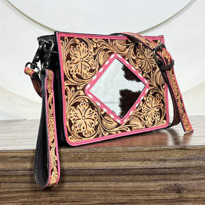 Sac à main mini en cuir de vachette véritable, artisanal, de qualité supérieure, rose, avec bandoulière réglable, sac bandoulière, vente en gros 2026 - Product Image 4