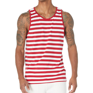 Débardeurs de sport respirants pour hommes, coupe ajustée, col rond, en polyester/coton, couleur unie, avec logo personnalisé, à prix abordable - Product Image 3