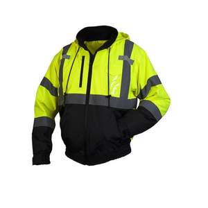 Men's <b>Hi</b> <b>Vis</b> Reflective Safety Winter <b>Jacket</b> Premium Fleece High Visibility Work Wear <b>Waterproof</b> Working Men's <b>Jacket</b> - Product Image 4