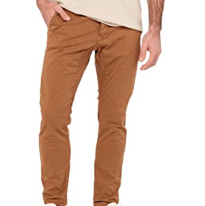 Pantalones chinos transpirables para mujer, lisos, de tela tejida, corte ajustado, para trabajo de oficina, personalizables. - Product Image 3