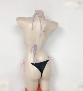 Ensemble de bikini sexy taille standard pour femme, anti-UV, respirant, séchage rapide, polyester/nylon, 2 pièces, vêtements de plage, service OEM - Product Image 3